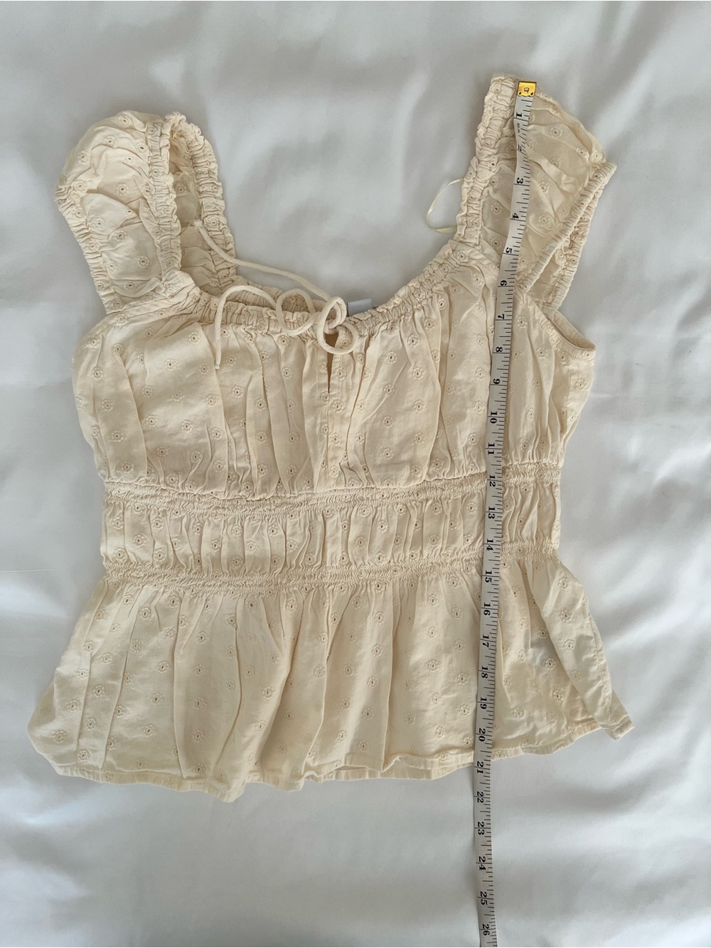 Old Navy Women’s  Cream Eyelet Ruffle Camisole